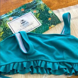 Cupshe two piece teal bathing suit